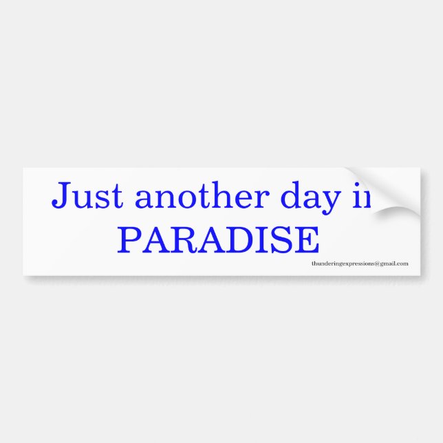 Ein anderer Tag Autoaufkleber (Vorne)