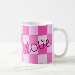Ein anderes gesponnenes Tagesrosa mit Liebe Kaffeetasse