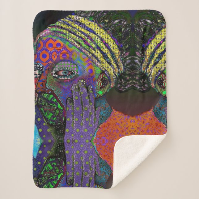 ein anderes Mädchen mit einer Perle Sherpadecke (Vorderseite)