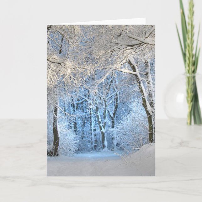 ein anderes Winterwunderland Feiertagskarte (Vorderseite)