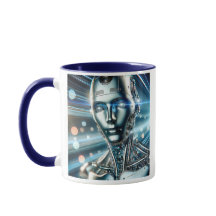 Ein Android aus der fernen Zukunft, der Erwachung