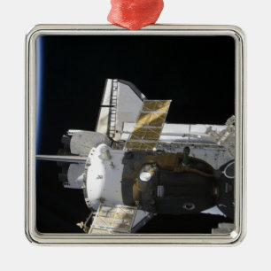 Ein angekoppeltes Soyuz Raumfahrzeug Silbernes Ornament