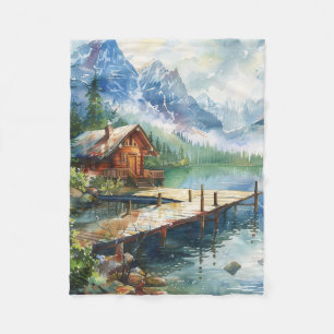 Ein Angel-Schlauch am See Fleecedecke