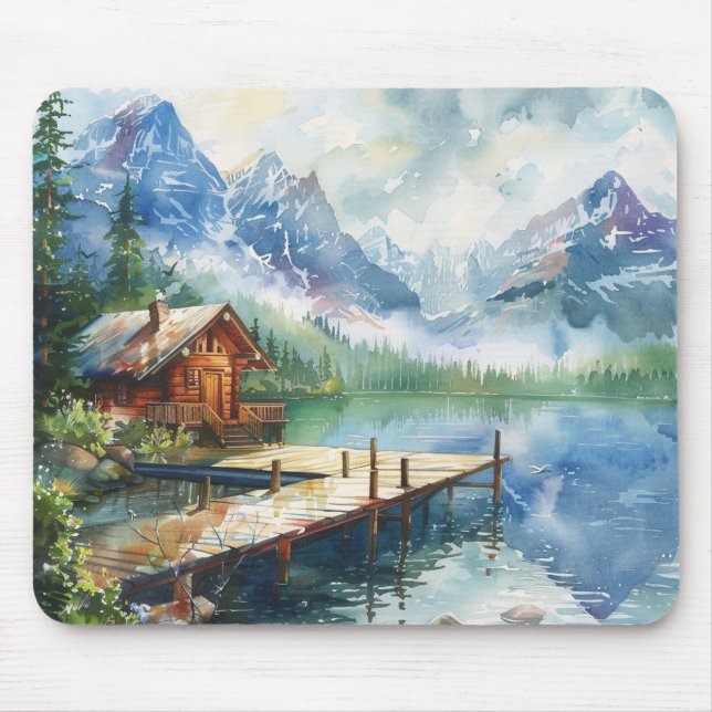 Ein Angel-Schlauch am See Mousepad (Vorne)