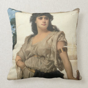 Ein angemessener Krieger (Öl auf Leinwand) Kissen