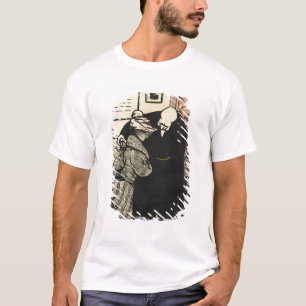 Ein angemessener Mann führt eine junge Frau in T-Shirt