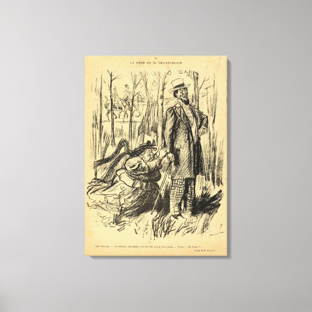 Ein Angriff auf Bescheidenheit oder Herrn Chamberl Leinwanddruck (Vorderseite)