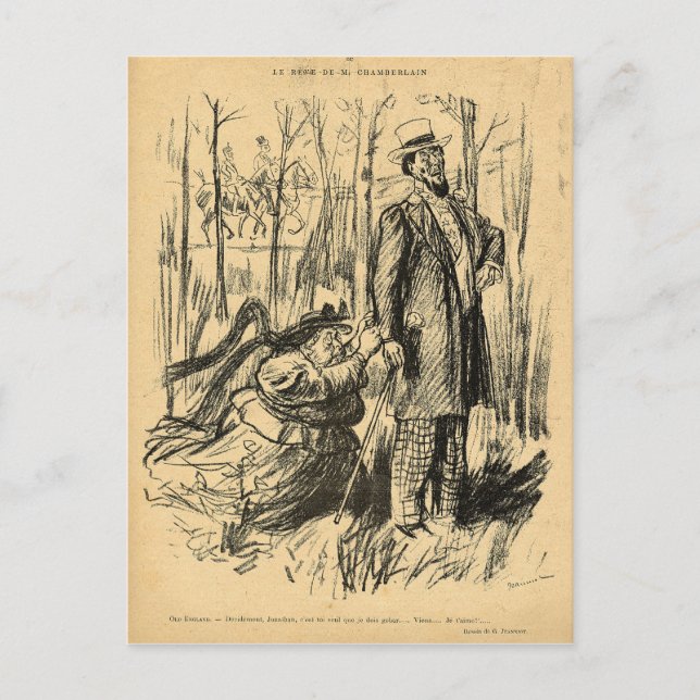 Ein Angriff auf Bescheidenheit oder Herrn Chamberl Postkarte (Vorderseite)