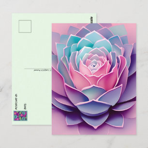 Ein Anime-Sukkulent, der die Kreuzung Postkarte