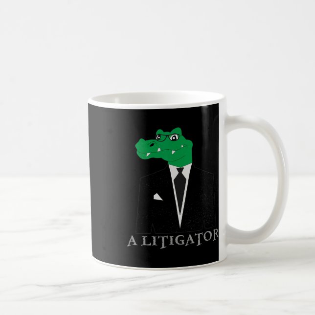 Ein Ankläger Alligator in Anzug Funny Anwalt Gesch Kaffeetasse (Rechts)