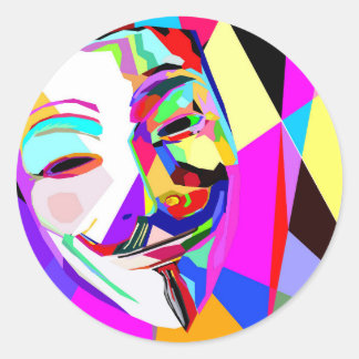 Ein anonymer Regenbogen Runder Aufkleber