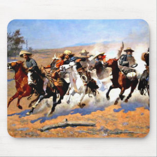 Ein Ansturm auf das Holz, Remington-Gemälde, Mousepad