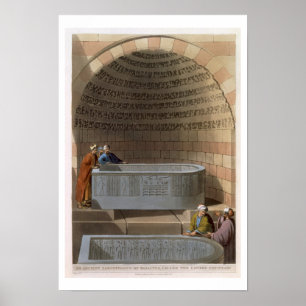Ein antiker Sarcophagus von Basaltes, Lov genannt Poster