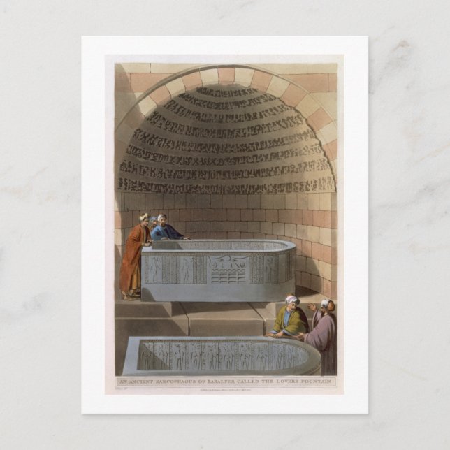 Ein antiker Sarcophagus von Basaltes, Lov genannt Postkarte (Vorderseite)