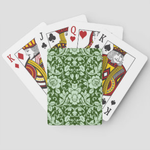 Ein antikes florales Damastmuster Spielkarten