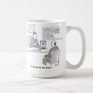 Ein Anwalt, der weiß, wie er seine Gebühren erhebe Tasse