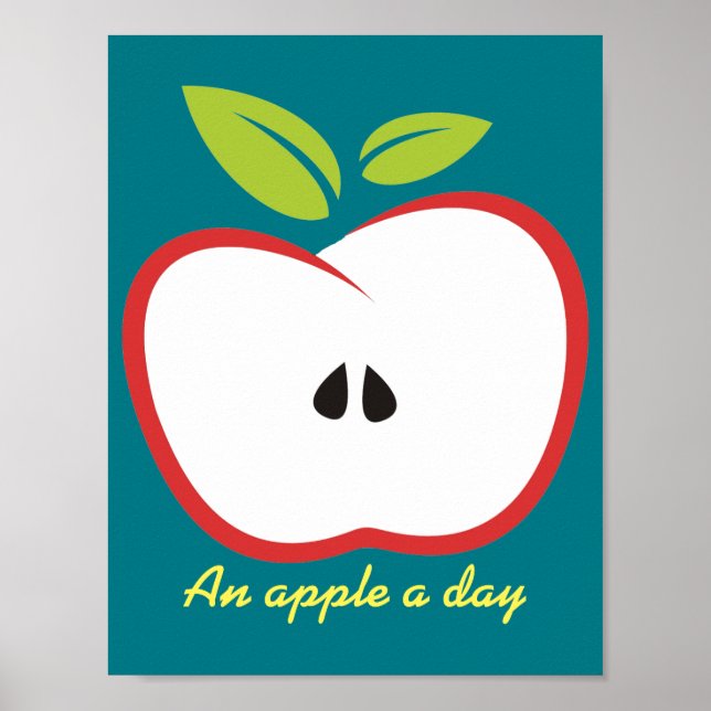 Ein Apfel als Tagesbild Poster (Vorne)