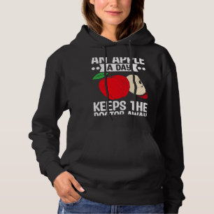 Ein Apfel am Tag Behalte den Arzt weg Fruchtpflück Hoodie