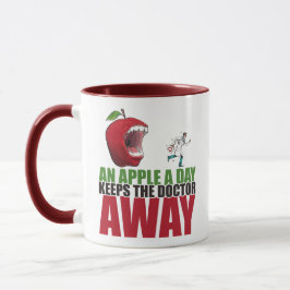 Ein Apfel am Tag Behalte den Arzt weg funny Apple Tasse