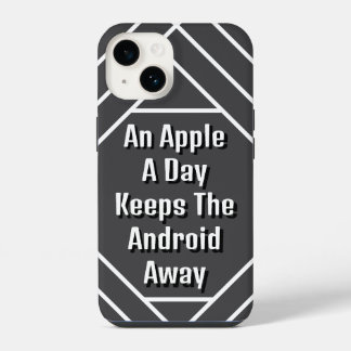 Ein Apfel am Tag Behalte die Android Away, Funny iPhone 14 Hülle