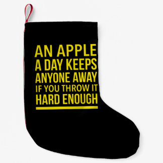 Ein Apfel am Tag behalte jeden weg, wenn man ihn w Kleiner Weihnachtsstrumpf