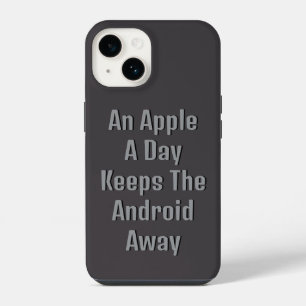 Ein Apfel am Tag hält Android fern, Lustig iPhone 14 Hülle
