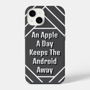 Ein Apfel am Tag hält Android fern, Lustig iPhone 14 Hülle