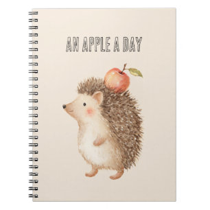 Ein Apfel Am Tag Igel Notizblock