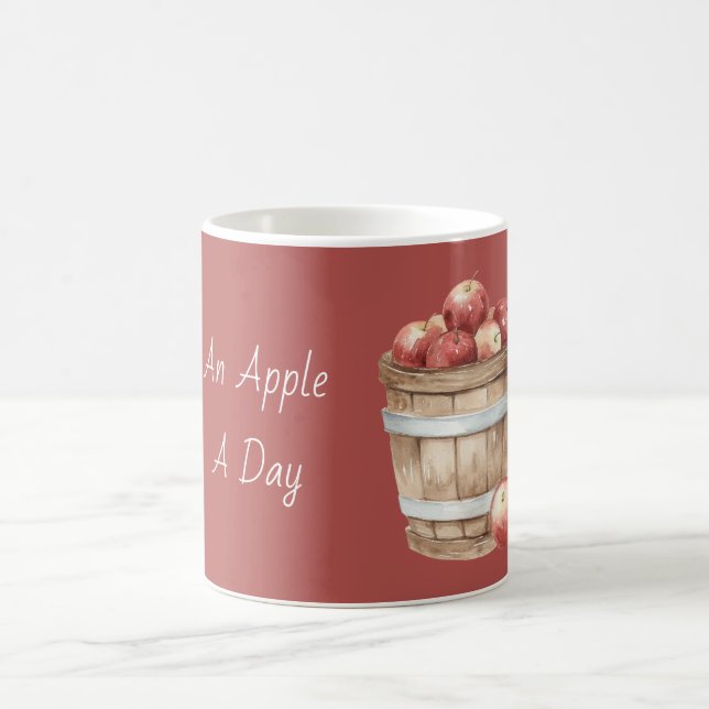 Ein Apfel am Tag Kaffeetasse (Mittel)