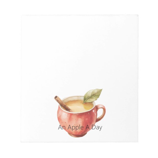 Ein Apfel am Tag Notizblock (Vorderseite)