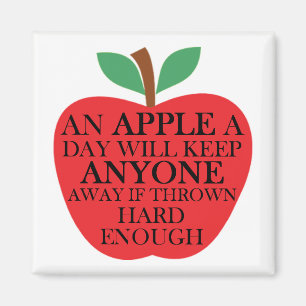 Ein Apfel ein Tagesquadratmagnet Magnet