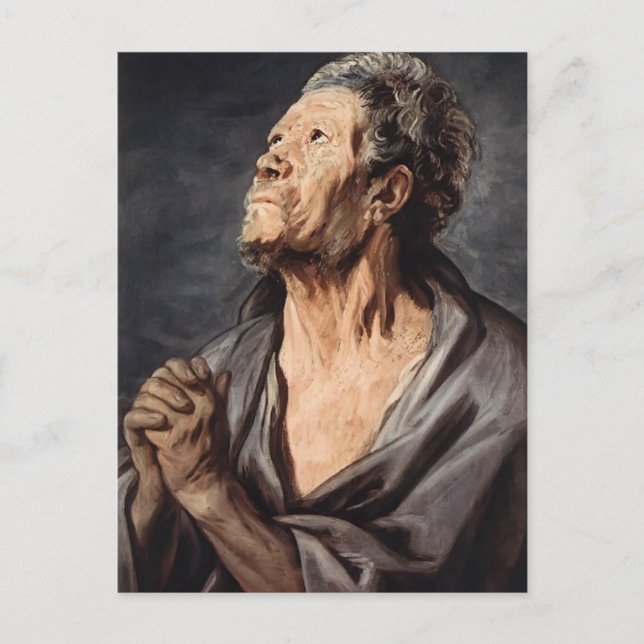 Ein Apostel von Jacob Jordaens Postkarte (Vorderseite)