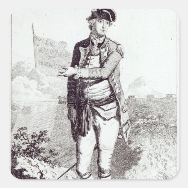 Ein Appell an den Himmel, ein Portrait des Lees Quadratischer Aufkleber (Vorderseite)