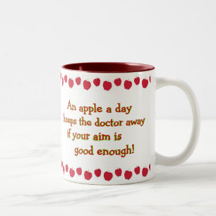 Ein Apple eine TagesTasse Zweifarbige Tasse