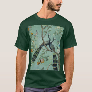 Ein Aquamarine von zwei Vögeln Chinoiserie Graphic T-Shirt