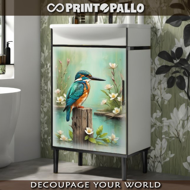 Ein Aquarellenfänger auf einem Zweig Seidenpapier (Von Creator hochgeladen)