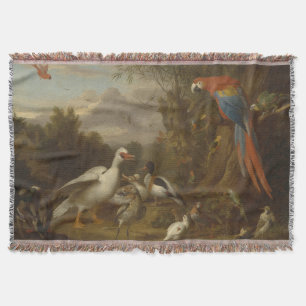 Ein Ara Enten Papageien und andere Vögel in einer Decke