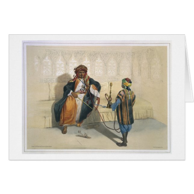 Ein arabischer Scheich Smoking, Illustration 'vom (Vorderseite (Horizontal))