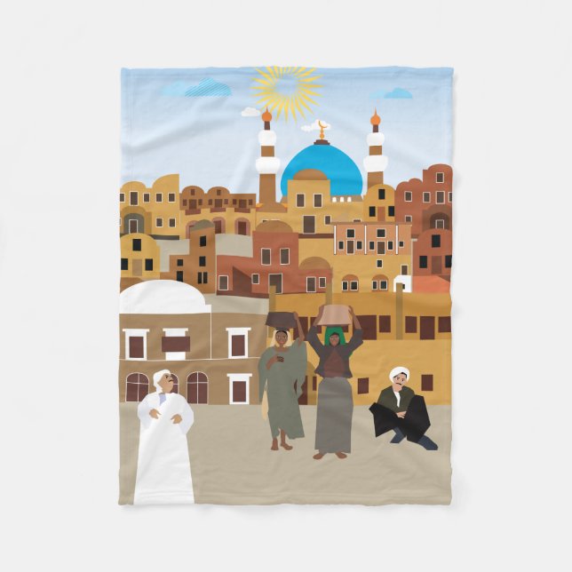 Ein arabisches Dorf Fleecedecke (Vorderseite)