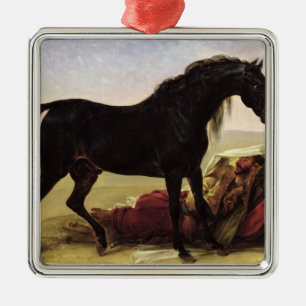 Ein arabisches Pferd Silbernes Ornament