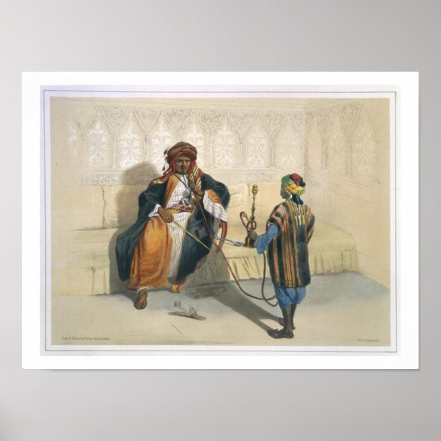 Ein arabisches Scheich-Rauchen, Illustration aus " Poster (Vorne)
