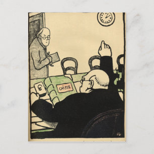 Ein Arbeitgeber hat einen seiner Mitarbeiter Postkarte