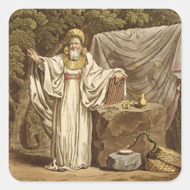 Ein Arch Druid in seinem gerichtlichen Gewohnheits Quadratischer Aufkleber (Vorderseite)