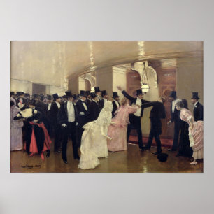 Ein Argument in den Korridoren der Oper, 1889 Poster