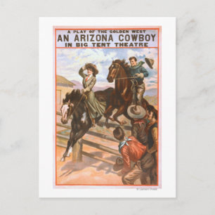 Ein Arizona Cowboy im Big Tent Theatre Plakat Postkarte