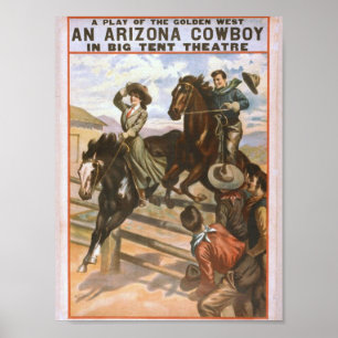 Ein Arizona Cowboy Retro Theater Poster