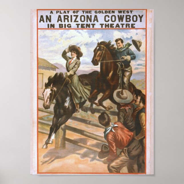 Ein Arizona Cowboy Retro Theater Poster (Vorne)