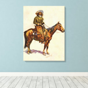 Ein Arizona Cowboy von Remington, Vintage Western Leinwanddruck