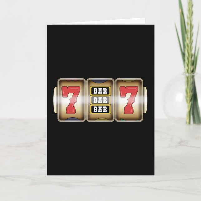 Ein Arm Bandit Spielautomat Casino Roulette Karte (Vorderseite)