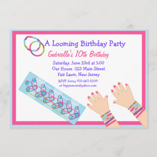 Ein Armband-Loom Girls zum Geburtstag Einladung